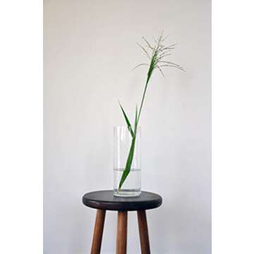 WGV Quality Thick Cylinder Vase, Diameter 5", Height 12", Clear Glass Floral Planter Container, Tall Centerpiece Arrangement for Wedding Home Decor, 1 Piece