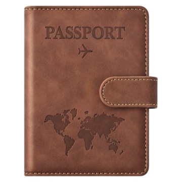 Eoehro Passport Holder for Travel Essentials, Passport Wallet Cover Case for Travel Must Haves Acces...