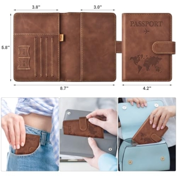 Stylish Eoehro Passport Holder with RFID Protection