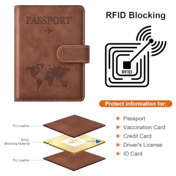 Stylish Eoehro Passport Holder with RFID Protection
