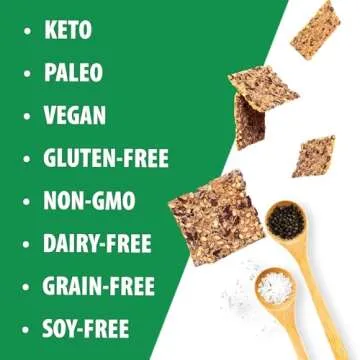 Julian Bakery Paleo Thin Crackers | Salt & Pepper | USDA Organic | Gluten-Free | Grain-Free | GMO Free | Low Carb | 8.4 Ounce (Pack of 2)