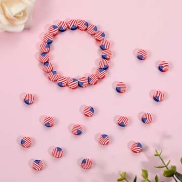 100pcs Mixed Polymer Clay Spacer Beads for Women Jewelry Making DIY Bracelet Necklace Hair Clip Accessories