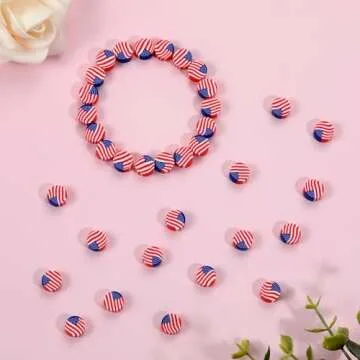 100pcs Mixed Polymer Clay Spacer Beads for Women Jewelry Making DIY Bracelet Necklace Hair Clip Accessories
