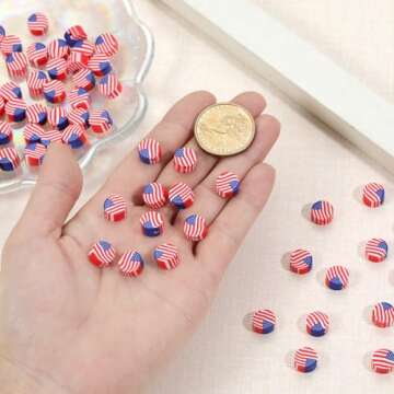 100pcs Mixed Polymer Clay Spacer Beads for Women Jewelry Making DIY Bracelet Necklace Hair Clip Accessories