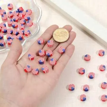 100pcs Mixed Polymer Clay Spacer Beads for Women Jewelry Making DIY Bracelet Necklace Hair Clip Accessories