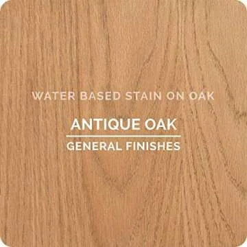 General Finishes Water Based Wood Stain, 1 Quart, Antique Oak - Vibrant, Easy to Use Staining Soluti...