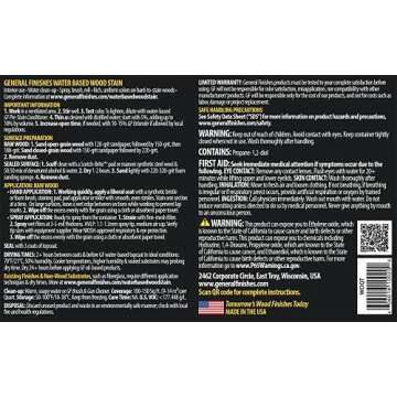 General Finishes Water Based Wood Stain - Antique Oak Finish