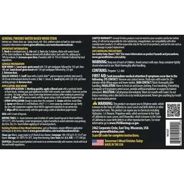 General Finishes Water Based Wood Stain - Antique Oak Finish