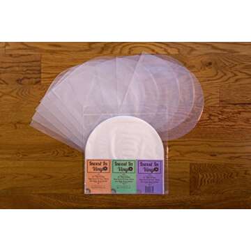 50 LP Inner Sleeves Anti Static Round Bottom 33 RPM 12" Vinyl Record Sleeves Provide Your LP Collection with The Proper Protection - Invest In Vinyl