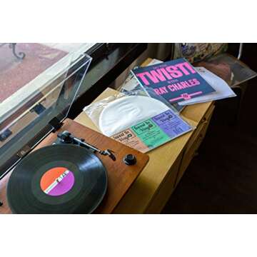 50 LP Inner Sleeves Anti Static Round Bottom 33 RPM 12" Vinyl Record Sleeves Provide Your LP Collection with The Proper Protection - Invest In Vinyl