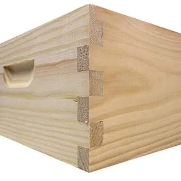 Amish Made in USA Complete 8 Frame Langstroth Bee Hive includes Frames and Foundations (2 Deep, 1 Medium)