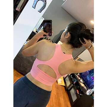 AEPEBO Sexy Crop Tops for Women Deep V Neck Back Cutout Sleeveless Plunge Racerback Tank Cropped Top Pink S