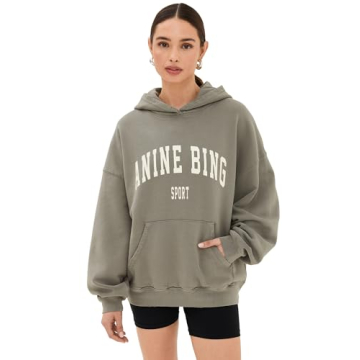 ANINE BING Harvey Sweatshirt for Women in Green - Stylish Comfort