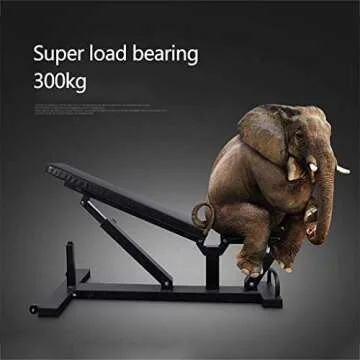 YZPTYD Foldable Weight Bench Commercial Weight Bench Adjustable Sit-up Fitness Equipment Home Fitness Equipment Sports Trainer Gym Quality Load 300kg,Colour:Black