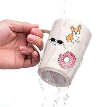 105 PCS Water Bottle Stickers for Teens Kids, Vinyl Waterproof Vsco Cute Aesthetic Stickers, Hydroflask Laptop Phone Scooter Stickers for Teens Kids Girls Gifts