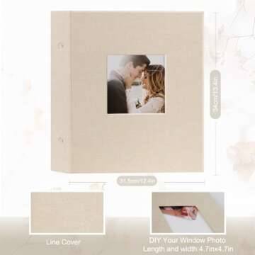 Artmag Fabric Photo Album 4x6 1000 Large Capacity for Family Wedding Anniversary Linen Album Holds 1...