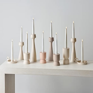 Modern Candle Holders for Taper Candlesticks in Cream