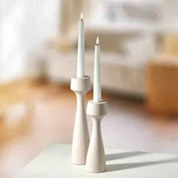 Modern Candle Holders for Taper Candlesticks in Cream