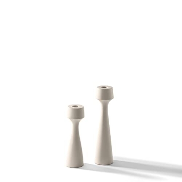 Modern Candle Holders for Taper Candlesticks in Cream