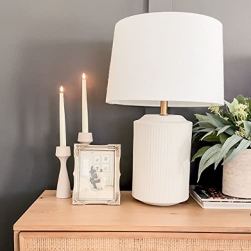 Modern Candle Holders for Taper Candlesticks in Cream