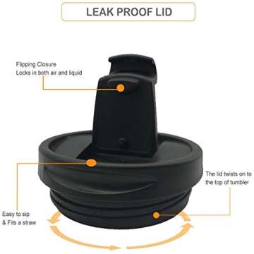 Hasdon-Hill Mimi Dainty Floral Travel Mugs With Wrap And Black Lid, Stainless Steel Coffee Mug For W...