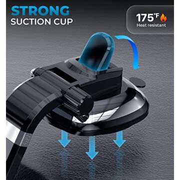 BESTRIX Phone Holder for Car, SmartClamp Car Phone Mount | Dashboard Cell Phone Car Phone Holder Compatible with iPhone 15 14 13 12 11 Pro Max, Xr, Xs, Galaxy S24 23 22 S21 S20 Ultra & All Smartphones