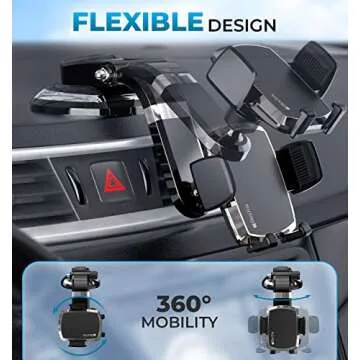 Bestrix Car Phone Holder with SmartClamp Technology