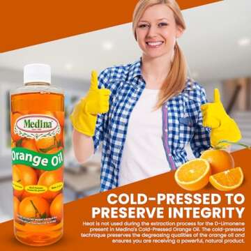 Medina Orange Oil Cleaner & Degreaser Concentrate - All Purpose Orange Oil Cleaner, Cabinet Cleaner Degreaser, Wood Degreaser for Kitchen Cabinets, Ideal for Mopping Floors & Automotive - 32oz