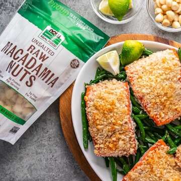 NOW Foods Raw Macadamia Nuts - Unsalted, Vegan, Good Source of Fiber