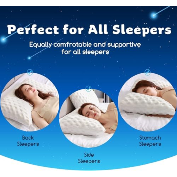 Kucey Cooling Side Sleeper Pillow for Neck Pain Relief