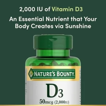 Nature’s Bounty Vitamin D3 2000 IU Softgels for Immunity