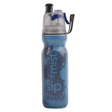 O2COOL ArcticSqueeze Insulated Mist 'N Sip Squeeze Bottle 20 oz., Blue/Blue Splash
