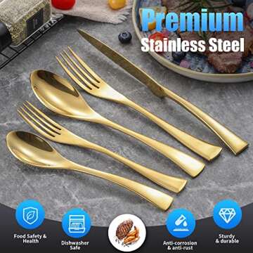 Lemeya Modern 20-Piece Silverware Set for 4