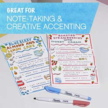 SHARPIE S-Note Creative Markers Highlighters | Assorted Colors | Chisel Tip | 6 Count