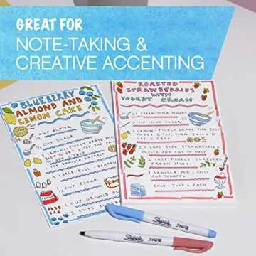 SHARPIE S-Note Creative Markers Highlighters | Assorted Colors | Chisel Tip | 6 Count