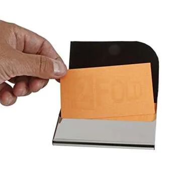 2Fold Zippered Business Checkbook Binder - 7 Ring Binder for Business Checks with Built-in Organizer Business Card Case - PU Leather Binder Portfolio for up to 600 3-Up Business Checks (Light Brown)