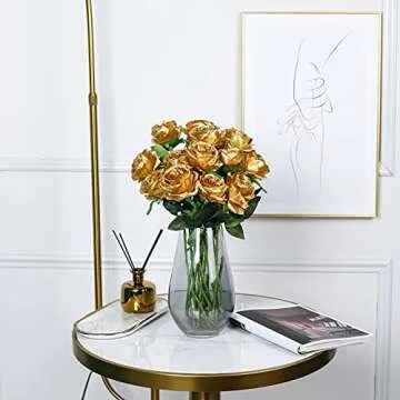 Nubry Lifelike Silk Rose Flower Bouquet for Gift