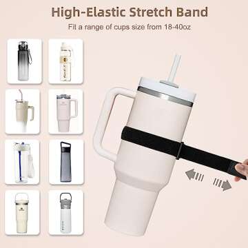 WEILNELL Water Bottle Pouch For Stanley Accessories,Tumbler Pouch With Pocket,Armband Key Card Bag,Compatible With A Variety Of Water Bottles, Gym Water Bottles,Stanley Tumbler (Pink)