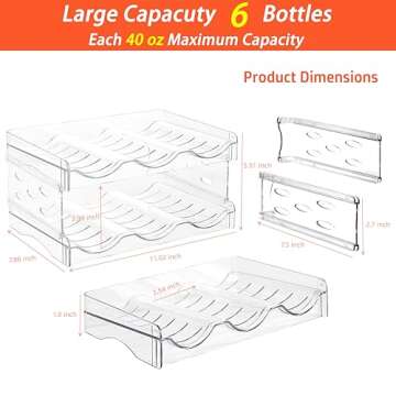 IEEK Stackable Bottle Storage Rack for Kitchen Organization