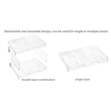 IEEK Stackable Bottle Storage Rack for Kitchen Organization