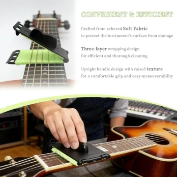 3 Pack Guitar String Cleaner Scrubber for All Instruments
