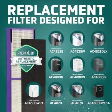 Germ Guardian FLT4850PT True HEPA Genuine Air Purifier Replacement Filter B, with Pet Pure Treatment for GermGuardian C4900, AC4825, AC4850PT, CDAP4500, AC4300, and More