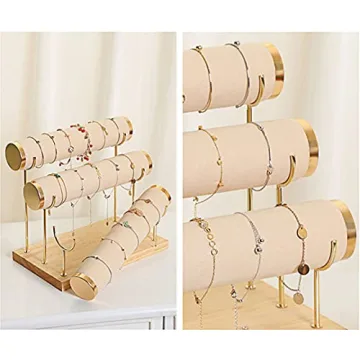 Aqerimit Velvet Bracelet Holder Elegant Jewelry Organizer