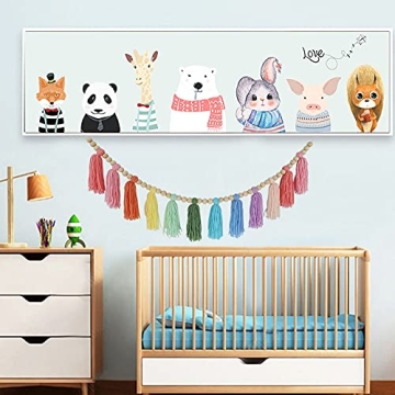 Cotton Tassel Garland for Vibrant Nursery and Party Decor