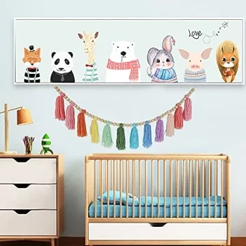 Cotton Tassel Garland for Vibrant Nursery and Party Decor