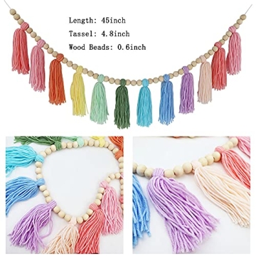 Cotton Tassel Garland for Vibrant Nursery and Party Decor