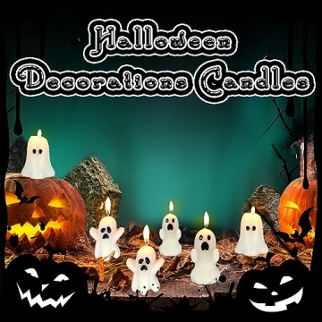 MTLEE Halloween Ghost Candle Set - Spooky & Fun