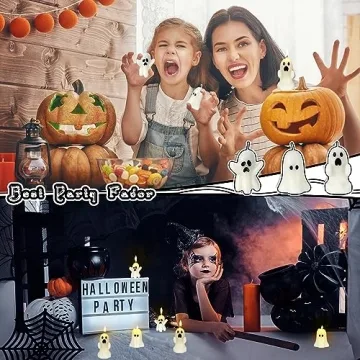 MTLEE Halloween Ghost Candle Set - Spooky & Fun