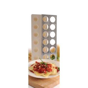 Norpro Ravioli Maker With Press 12 Inches, Metallic