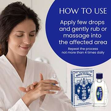 White Flower External Analgesic Balm Oil - Pain Relief Oil 20ml